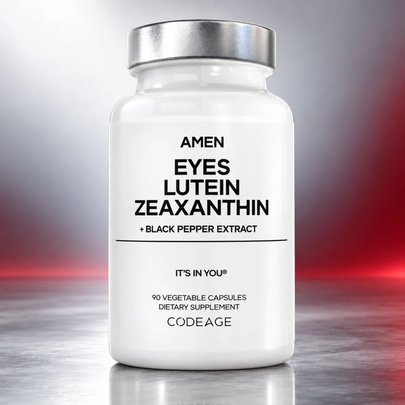Amen Eyes Luteína y Zeaxantina con caléndula y remolacha, 90 unidades